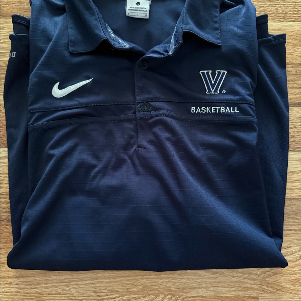 Nike Navy Polo Shirt Classic Fit and Breathable Fabric - Villanova Basketball